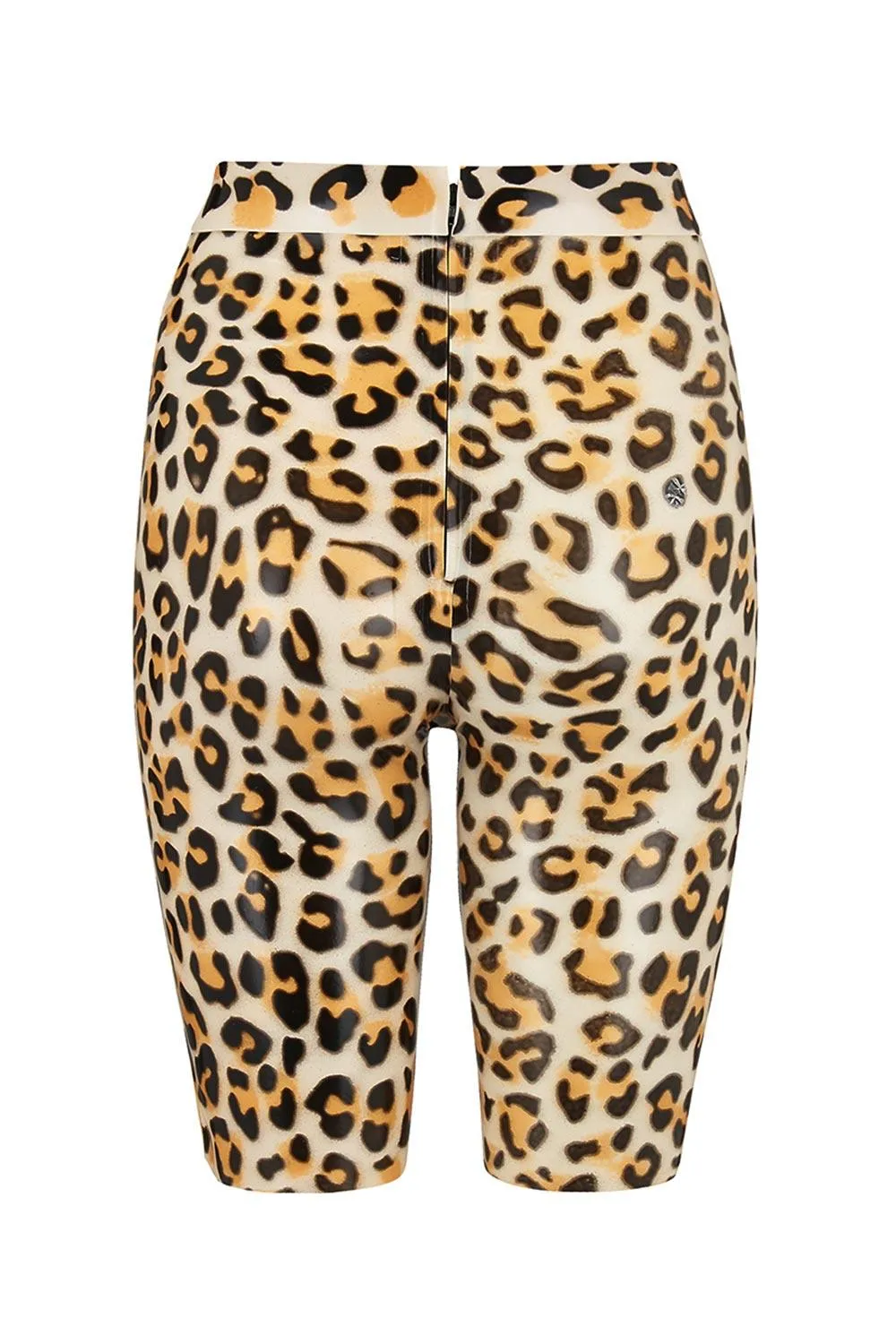 Beta Leopard Latex Biker Short