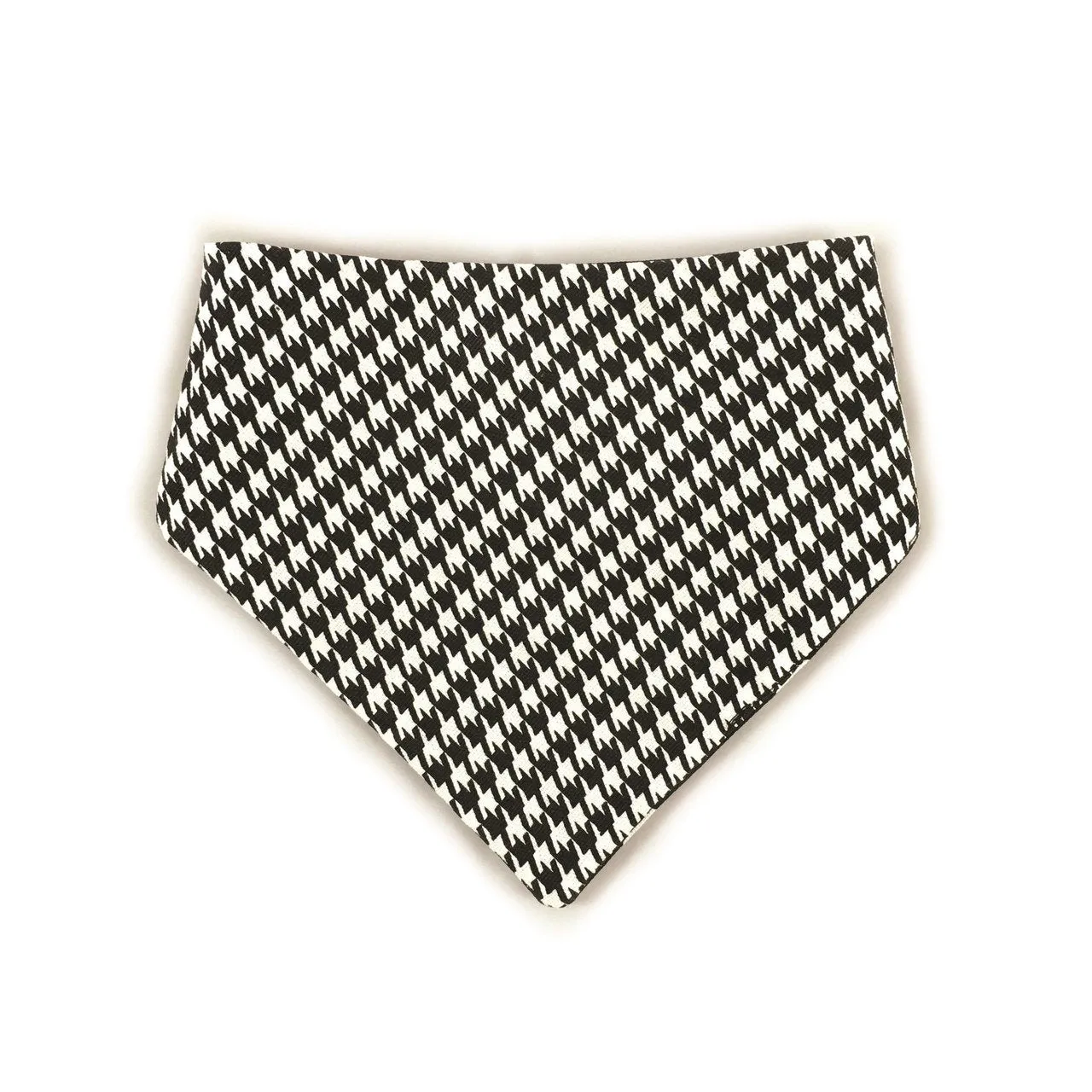 Black Houndstooth Reversible Dog Bandana