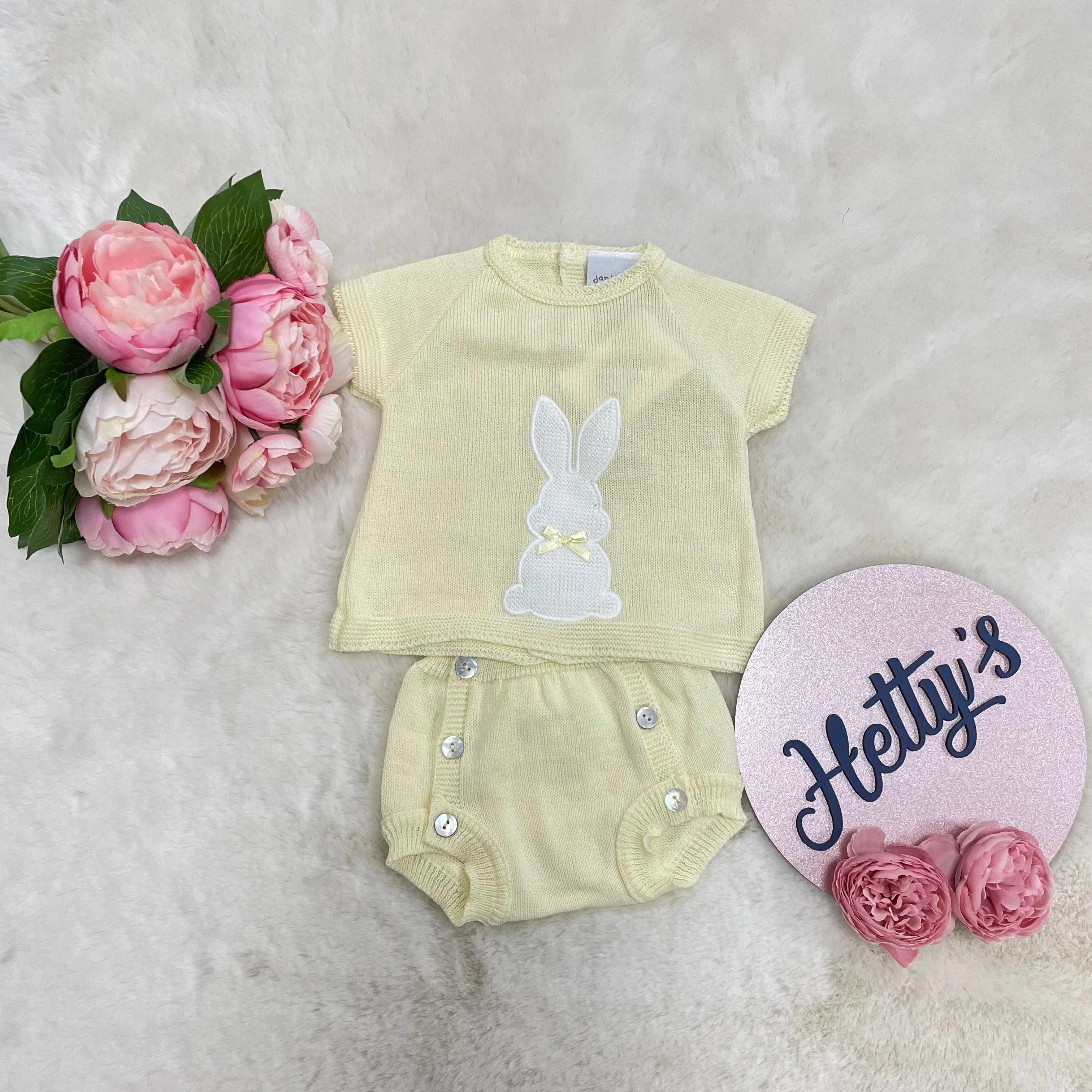 Dandelion Lemon Bunny Knitted Two Piece