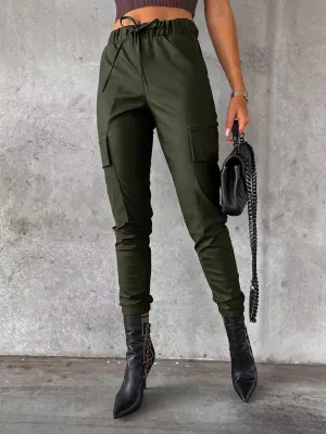Fashion Matte Leather Pants