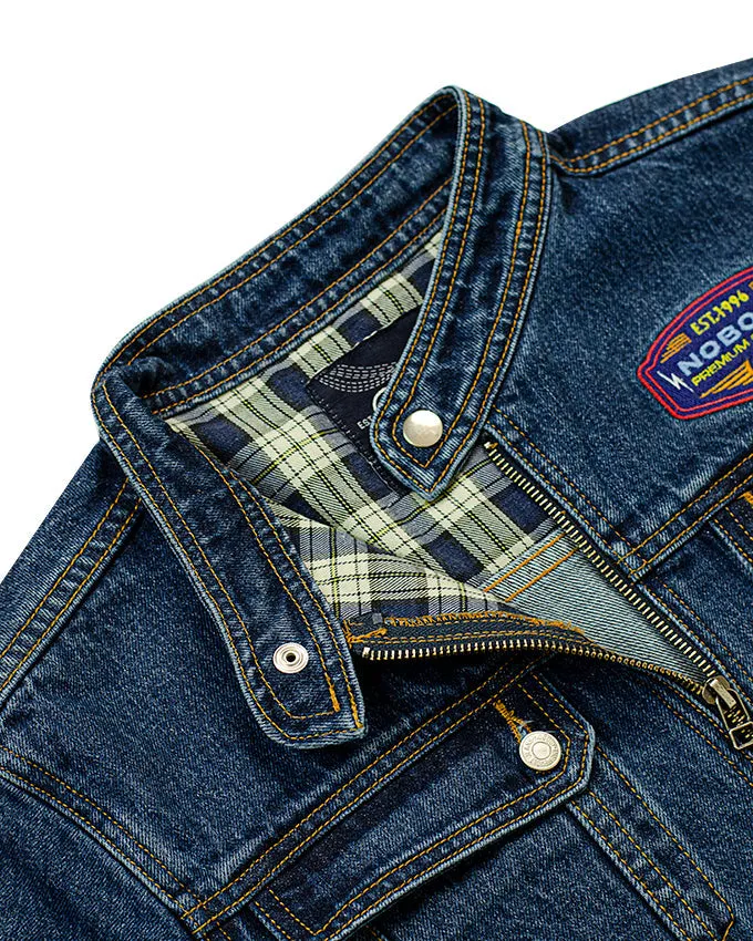 Men's Denim Biker Jacket