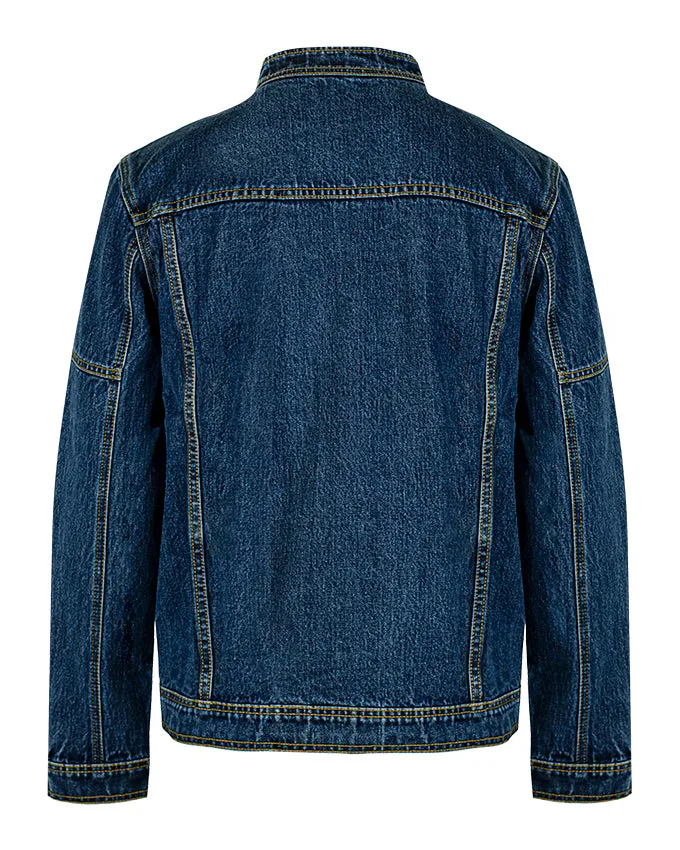 Men's Denim Biker Jacket