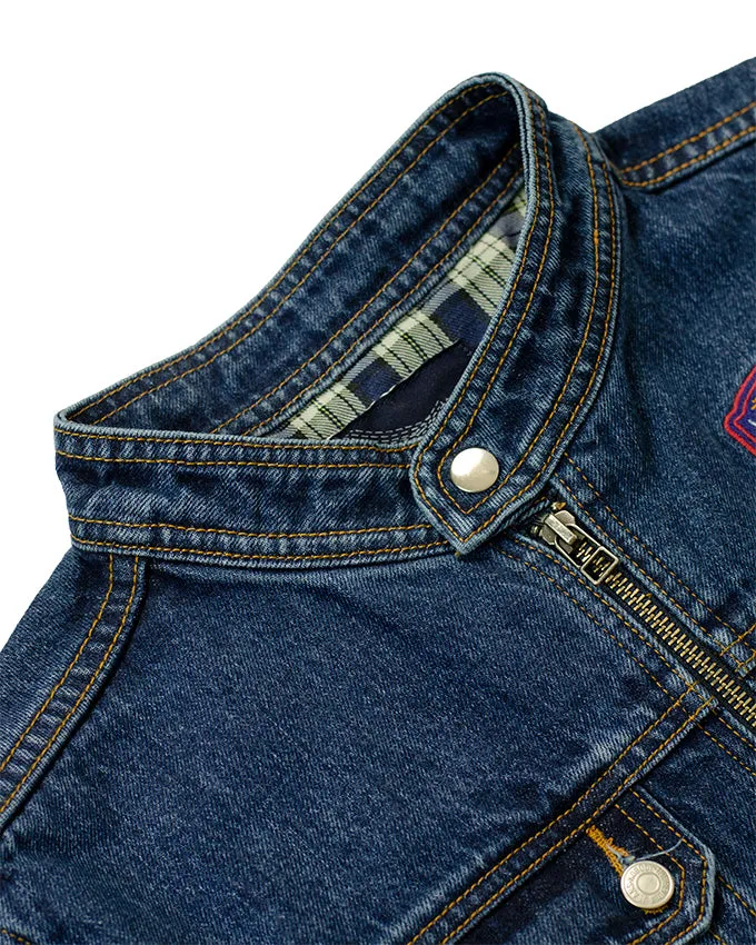 Men's Denim Biker Jacket