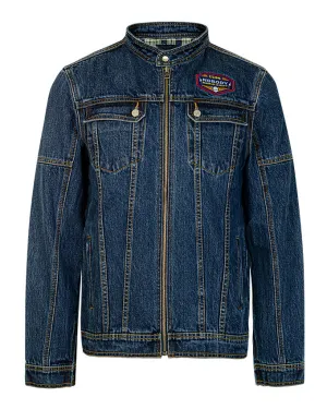 Men's Denim Biker Jacket