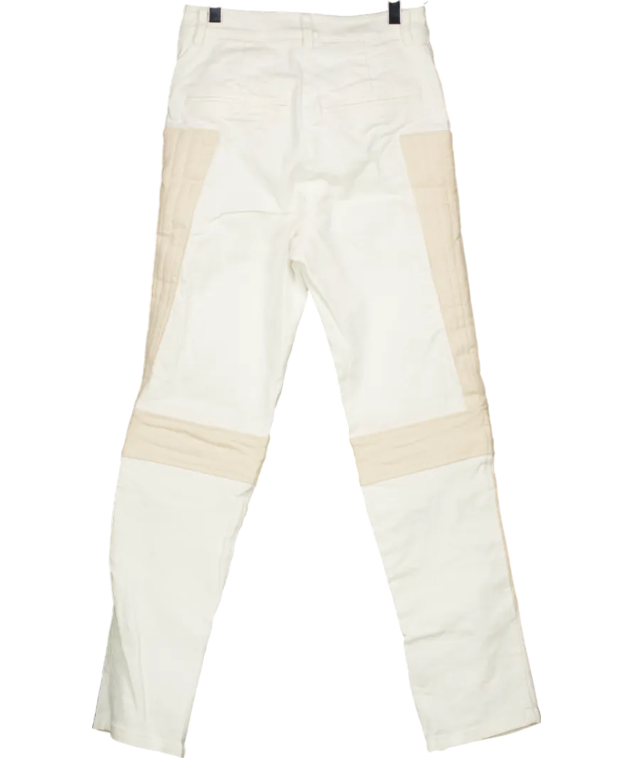 Mimii London White Biker Style Stretch Jeans UK XS