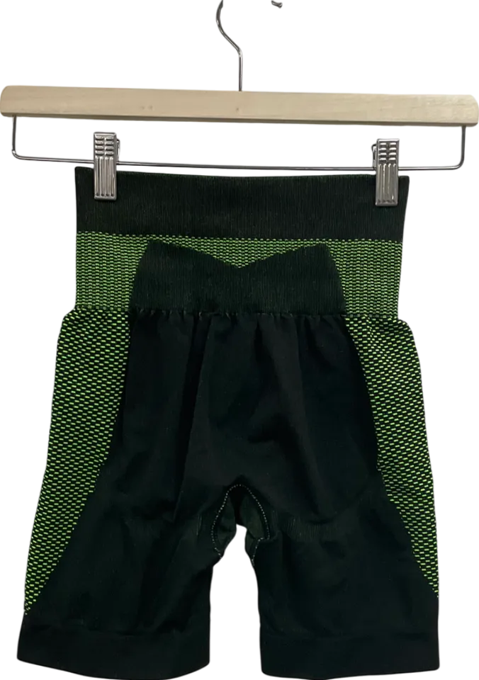 MISBHV Green Split Biker Shorts UK XS/S