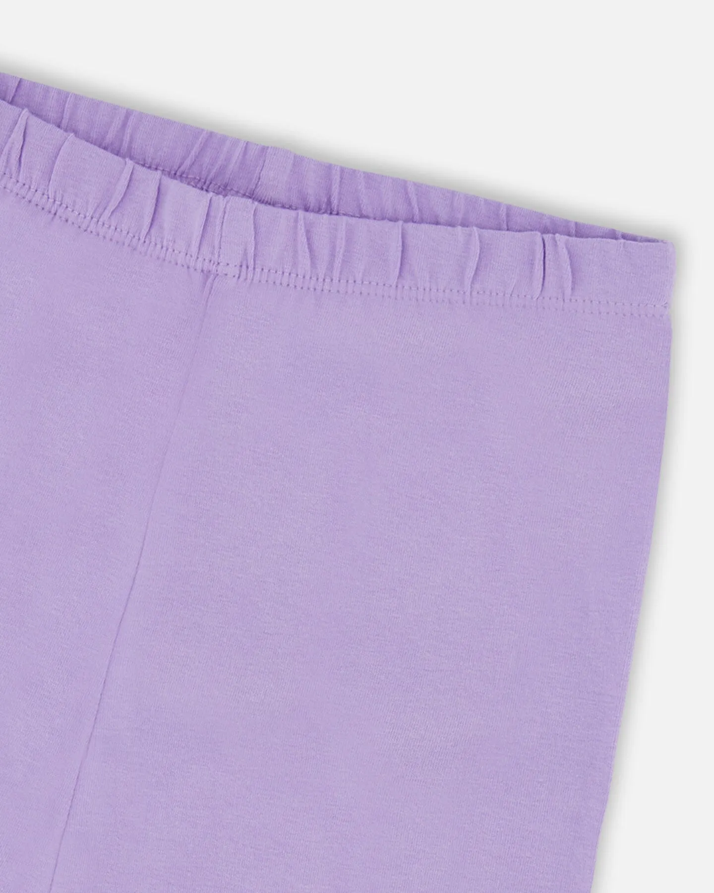 Organic Cotton Biker Short With Frills Lilac And Orange