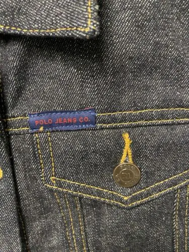 RALPH LAUREN  Denim Vest Size Large Wash Denim