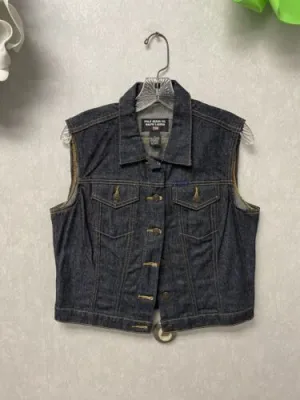 RALPH LAUREN  Denim Vest Size Large Wash Denim