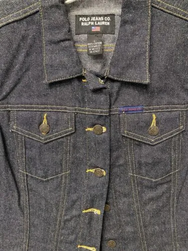 RALPH LAUREN  Denim Vest Size Large Wash Denim